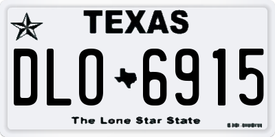 TX license plate DLO6915