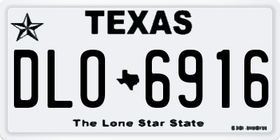 TX license plate DLO6916