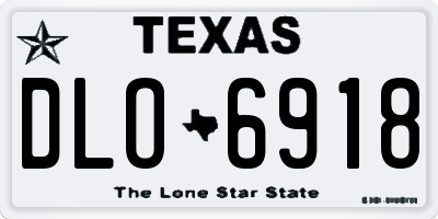 TX license plate DLO6918