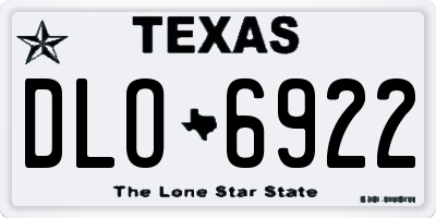 TX license plate DLO6922