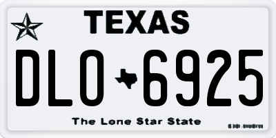 TX license plate DLO6925