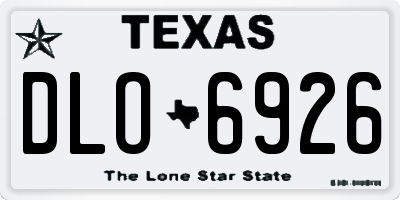 TX license plate DLO6926