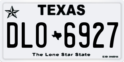 TX license plate DLO6927