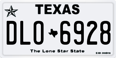 TX license plate DLO6928