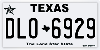 TX license plate DLO6929