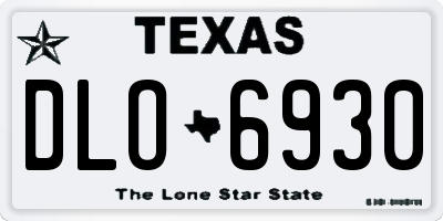 TX license plate DLO6930