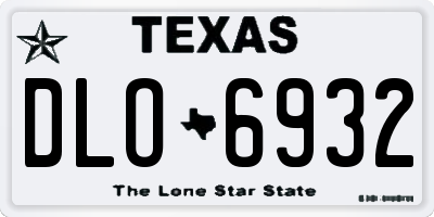 TX license plate DLO6932