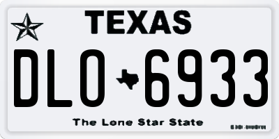 TX license plate DLO6933