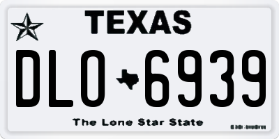 TX license plate DLO6939