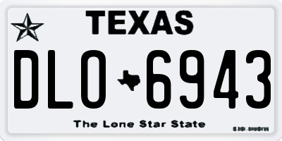 TX license plate DLO6943