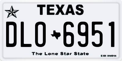 TX license plate DLO6951