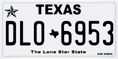 TX license plate DLO6953