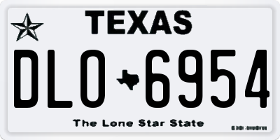 TX license plate DLO6954