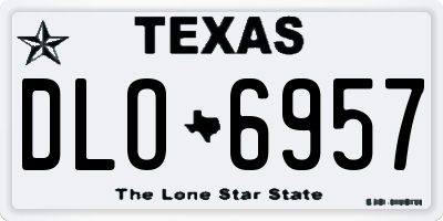 TX license plate DLO6957
