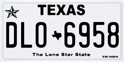 TX license plate DLO6958