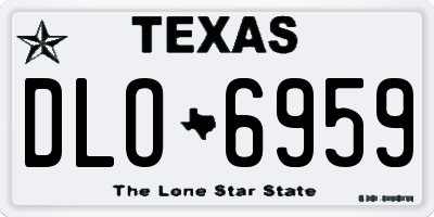 TX license plate DLO6959