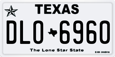 TX license plate DLO6960
