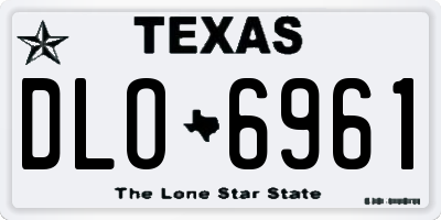 TX license plate DLO6961