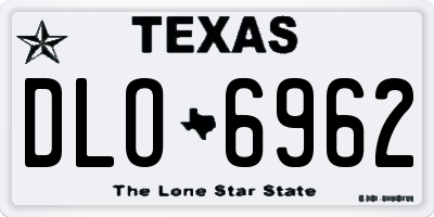 TX license plate DLO6962