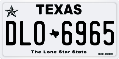 TX license plate DLO6965