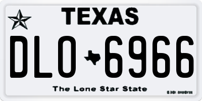 TX license plate DLO6966