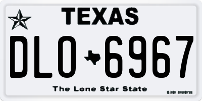 TX license plate DLO6967
