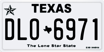 TX license plate DLO6971