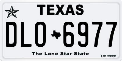 TX license plate DLO6977