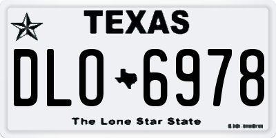 TX license plate DLO6978