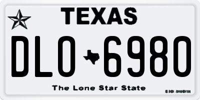 TX license plate DLO6980