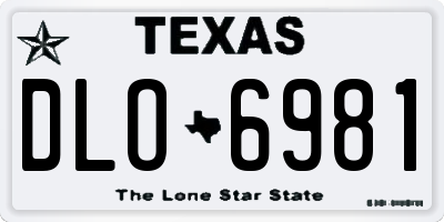 TX license plate DLO6981
