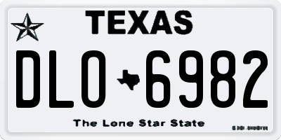 TX license plate DLO6982