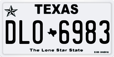 TX license plate DLO6983