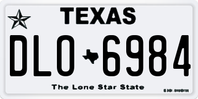 TX license plate DLO6984