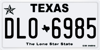 TX license plate DLO6985