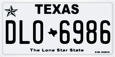 TX license plate DLO6986