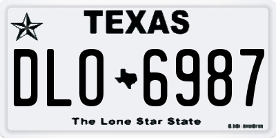 TX license plate DLO6987