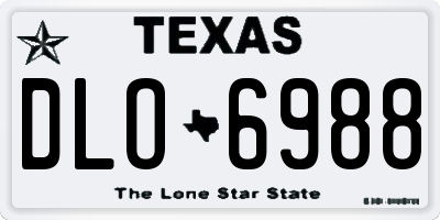 TX license plate DLO6988