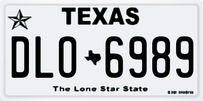 TX license plate DLO6989