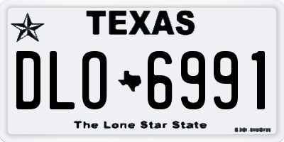 TX license plate DLO6991