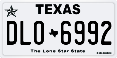 TX license plate DLO6992