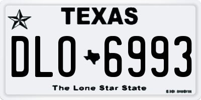 TX license plate DLO6993