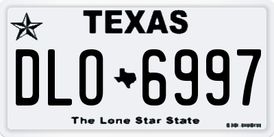 TX license plate DLO6997