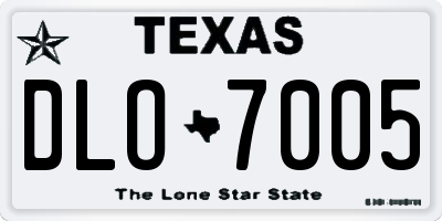 TX license plate DLO7005