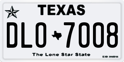 TX license plate DLO7008