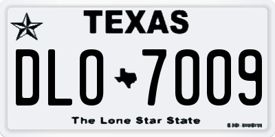 TX license plate DLO7009