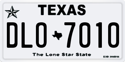 TX license plate DLO7010