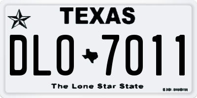 TX license plate DLO7011