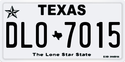 TX license plate DLO7015