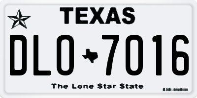 TX license plate DLO7016